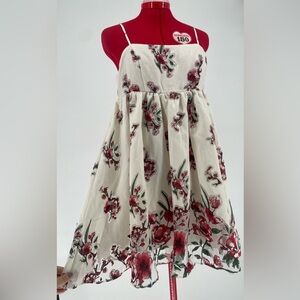 NWT Storia Floral Burnout Babydoll Mini Summer Dress